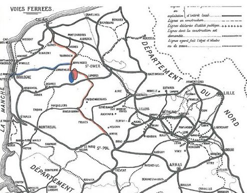 Ligne de chemin de fer Anvin Calais
