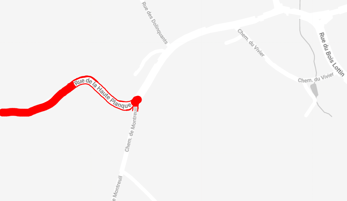 Restriction de circulation carrefour du chemin de Montreuil | Site du ...